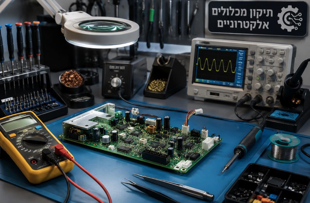 עמדת תיקון מכלולים אלקטרוניים — מעבדת TLV